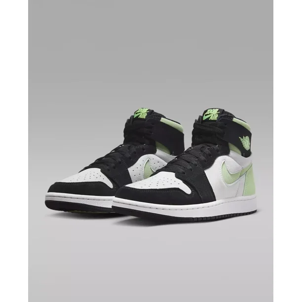 Ni - ke Men's Ni - ke Air Jordan 1 High Zoom CMFT 2- White/ Black /Green - New-Sz 10.5