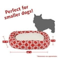 thumbnail image 3 of Majestic Pet Sherpa Links Bagel Pet Bed for Dogs, Calming Dog Bed Washable, Small, Red, 3 of 5
