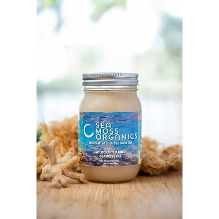 Sea Moss Organics: Wildcrafted Gold Sea Moss Gel - Organic, 16 oz