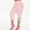 001 Pink, variant on SCSAlgin Fashion Women Plus Size Solid Hollow Elastic Waist Casual Leggings Capris Pants