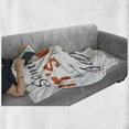 thumbnail image 5 of Saying Soft Flannel Fleece Throw Blanket, Typographic Sometimes It's OK to Be Selfish Motivating Fun Artwork Print, Cozy Plush for Indoor and Outdoor Use, 50" x 60", Orange Black, by Ambesonne, 5 of 5