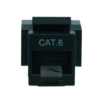 CableWholesale 327-120BK Cat6 Keystone Jack  Black  Toolless  RJ45 Female