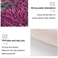 thumbnail image 3 of Alfombras de baño de chenilla de microfibra de media ronda, gruesas, suaves, absorbentes, antideslizantes, peluda, para dormitorio, alfombrillas de baño de media ronda, lavables, de secado rápido, 3 of 5