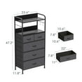 thumbnail image 3 of Commode à 5 Tiroirs, Grande Commode Commode Organisateur avec Tiroir de Rangement en Tissu, 3 of 9