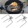 thumbnail image 1 of FrostHike N & N 304 Stainless Steel Rotisserie Meat Forks(1-Pair) - Fits 3\\/16-Inches Hexagon, 1\\/4-Inches Square & 3\\/8-Inches Round Rotisserie Spit Rods, 1 of 5