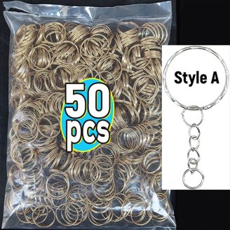 Metal Star Shaped Split Ring, 10PCS Metal Keychain Star Keychain