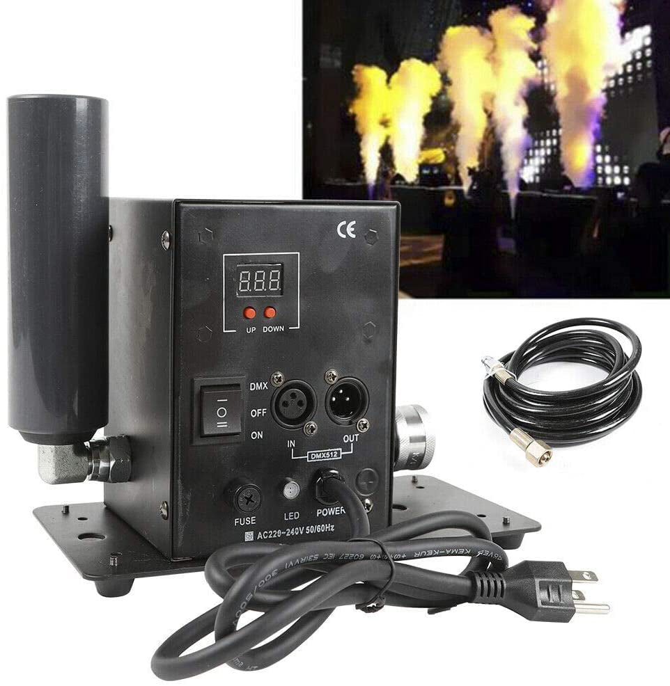 CO2 Fog Machine 200W Double Pipe Co2 Cryo Jet Machine Air Column Smoke Machine Digital Stage Effect CO2 Cannon Fogger DMX512 for Stage Shows Club Wedding Party 
