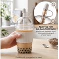 thumbnail image 5 of Reusable Iced Coffee Cup 430ml with Wide Mouth Straw and Anti- Grip Equipped with Heat-Insulating Silicone Lid Ultra-Light Portable Travel Tumbler Safe Food-Grade for All Beverages (1PC), 5 of 5