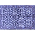 thumbnail image 1 of Ahgly Company Machine Washable Indoor Rectangle Persian Blue Traditional Area Rugs, 7' x 10', 1 of 4