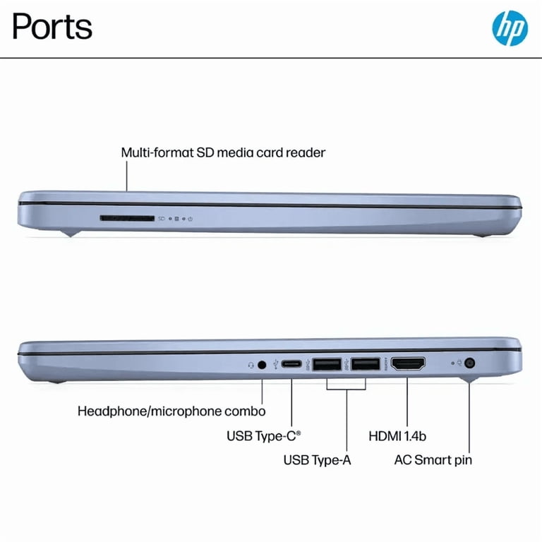 HP 14” HD Laptop, Intel Processor N150, 4GB RAM, 128GB UFS