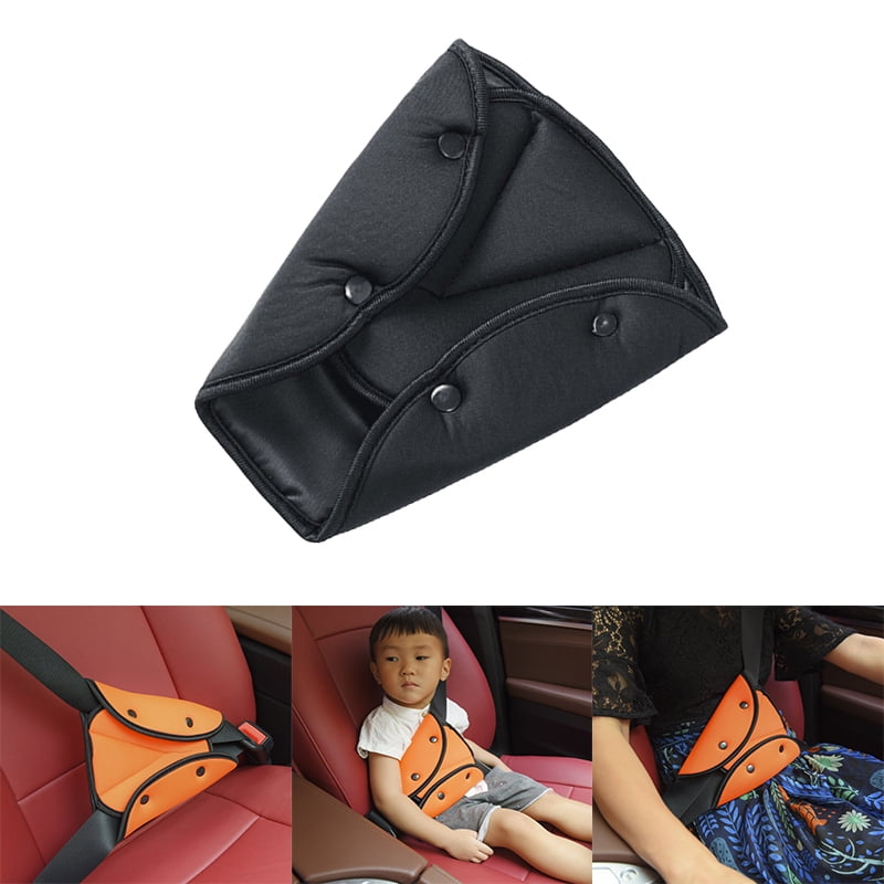 Black DUBSTAR Seat Belt Adjuster for Kids,2 Packs Car Seatbelt Safety Cover Triangle Positioner for Short People,Firm Auto Shoulder Neck Strap Adjuster,Universal Seatbelt Locking Covers for Children 