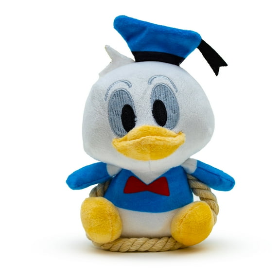 Disney Dog Toy, Disney Donald Duck Chibi Sitting Pose Pet Toy, Plush with Rope