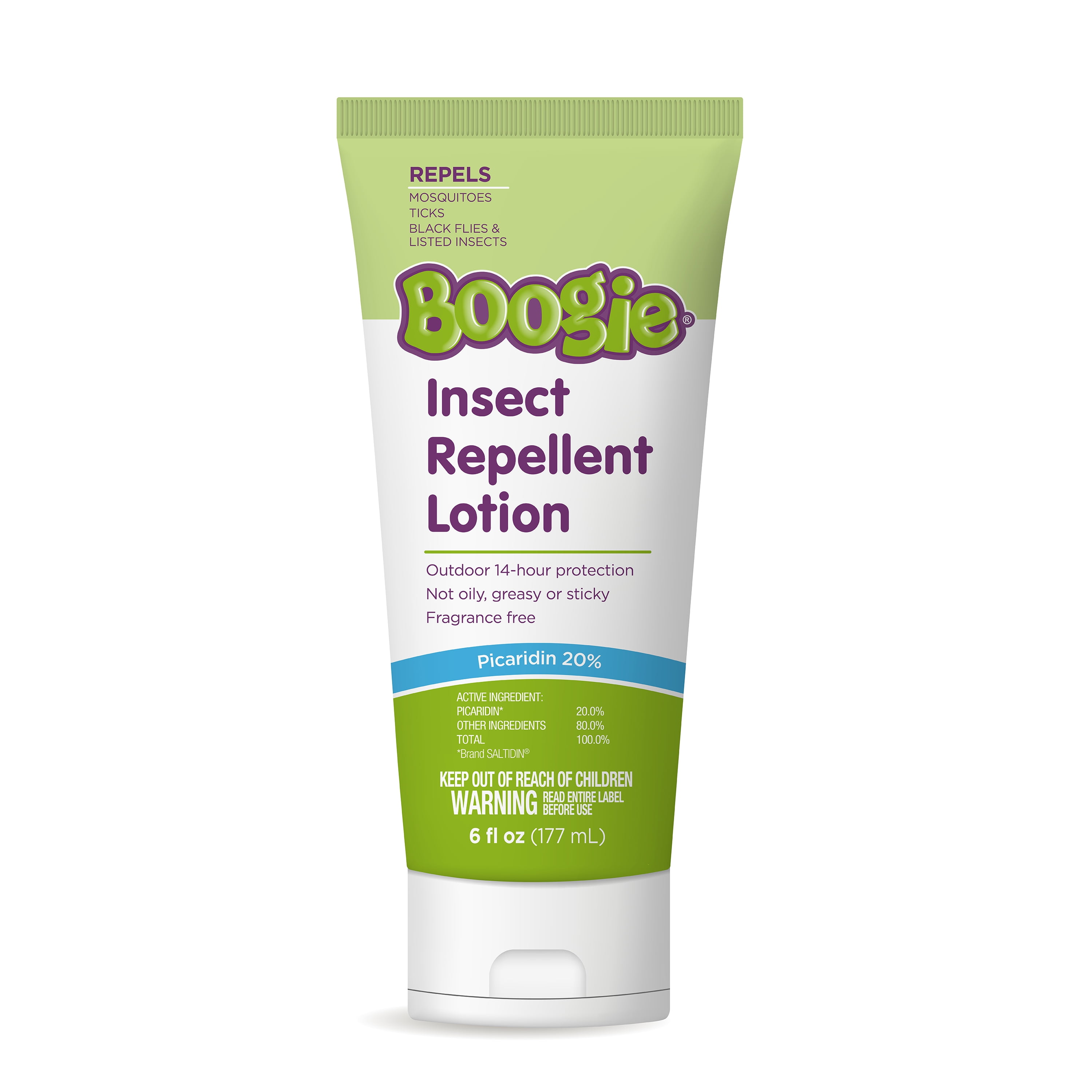(2 pack) Boogie Insect Repellent Lotion, Fragrance-Free, 6 fl oz