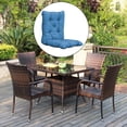 thumbnail image 4 of Paquete de 2 cojines de salón shamjiam con mechones para exteriores chaise longue azul 2 piezas, 4 of 8