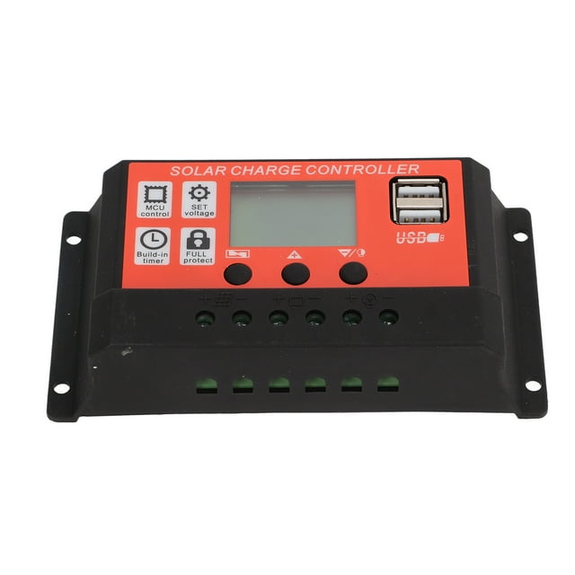 Controlador De Panel Solar, Pantalla LCD De Controlador De Carga Solar Automático De Protección Múltiple De Carga De 3 Etapas Para El Hogar Para Negocios Para La Industria ANGGREK Otros Deportes