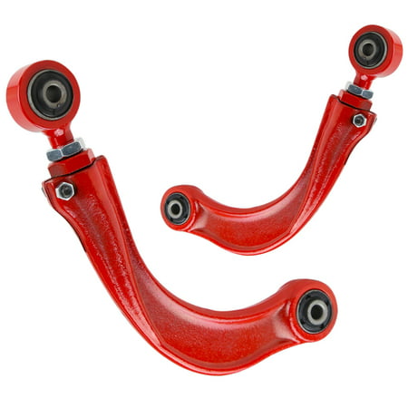 Spec-D Tuning For 2004-2013 Mazda 3 5 2000-2013 Ford Focus Red Rear Upper Suspension Camber Kit Pair 2005 2006 2007 2008 2009 2010 2011