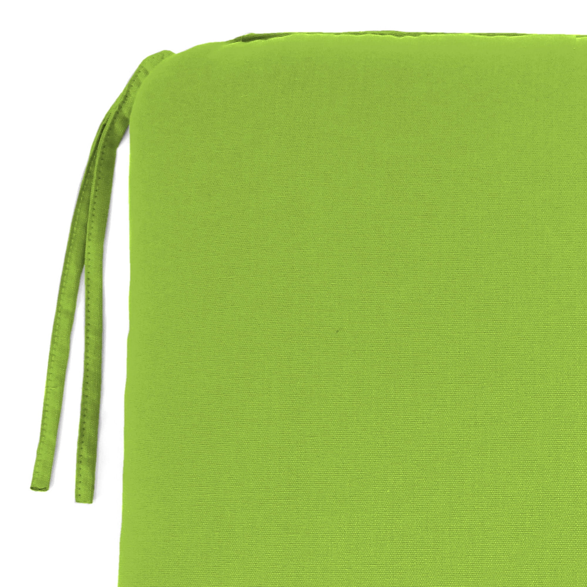 Jordan Manufacturing 20.25" x 20.75" Greenery Lime Green Solid Square Outdoor Chair Pad Seat Cushion with Ties