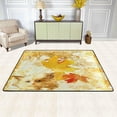 thumbnail image 2 of SKYSONIC 36x24in Autumn Watercolor Cat Area Rug, Vintage Maple Leaf Non-Slip Floor Carpet for Indoor Living Dining Room Bedroom, 2 of 7