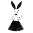 thumbnail image 1 of Conjunto de disfraz de , diadema con orejas de conejo encantadoras para fiestas temáticas de disfraces de Pascua Negro, 1 of 8
