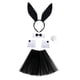 thumbnail image 1 of Conjunto de disfraz de conejito, diadema con orejas de conejo y cola para Halloween. Negro, 1 of 9