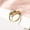 White, variant on Gold Plated Ring Circle Design With 3A Zircon Embellished Hypoallergenic Copper Base Jewelry Accessory Everyday Wear