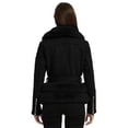 thumbnail image 5 of Giolshon Women's Faux Suede Leather Jacket, Motorcycle Short Coat with Faux Fur Collar Moto Biker PU Outerwear with Belt Fall and Winter, 5 of 7