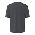 thumbnail image 3 of BOBOGOJP T-Shirts Graphiques pour Hommes Mode Printemps Été Col Rond Uni Chandail Manches Courtes (Gris Foncé,TTG), 3 of 5
