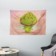 thumbnail image 1 of Artichoke Tapestry, Cute Artichoke Character with Little Hands and Feet Healthy Eating Mascot, Wall Hanging for Bedroom Living Room Dorm Decor, 60W X 40L Inches, Green and Rose, by Ambesonne, 1 of 2