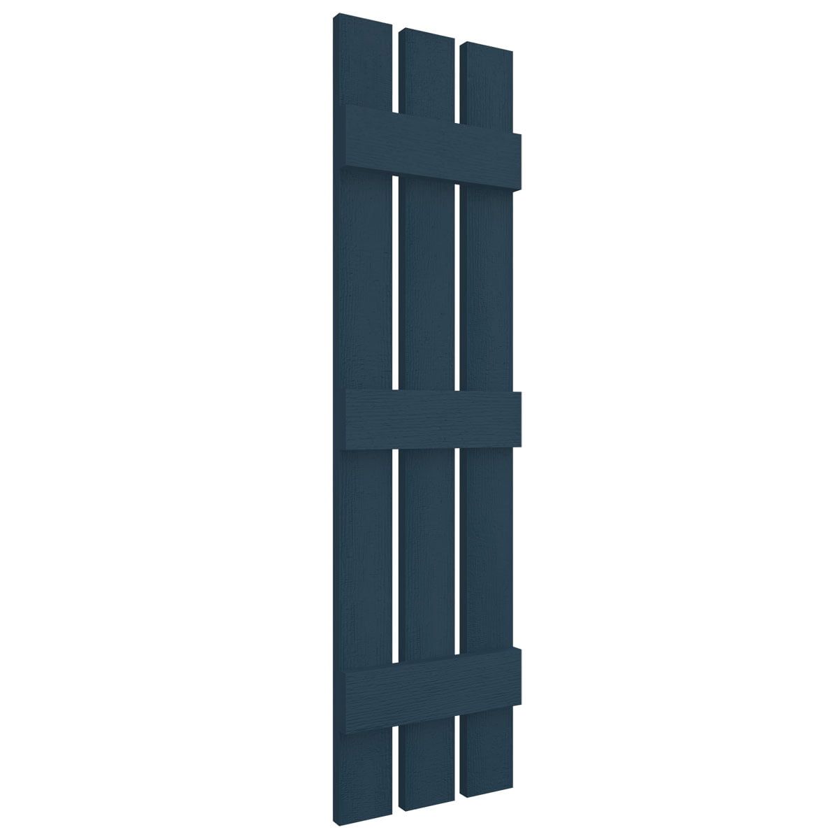 12"W x 63"H Mid-America Vinyl, Standard Size Three Board Spaced Shutters, w/Installation Shutter-Lok's & Matching Screws, 036 - Classic Blue