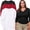 Black, Red, White, variant on Women's Plus Size Long Sleeve V-Neck T-Shirt, 3-Pack - Black, Red, White, 2X