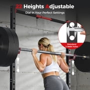 FLYBIRD Adjustable Squat Rack with Pull-Up Bar, Multi-Functional Power Rack for 6FT/7FT Barbells