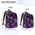 thumbnail image 2 of Rocae Snowflake Gradient Purple for Canvas College Laptop Backpack for Men Women-Medium, 2 of 5