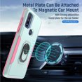 thumbnail image 3 of TASHHAR Moto G Play 2023 Case with Screen Protector and Magnetic Ring Kickstand Military Grade Double Layer Drop Protection Rugged Detachable for Motorola G Play 2023 Phone - Teal Pink, 3 of 8