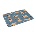 thumbnail image 2 of Xecao French Bulldog Yoga print Flannel Mat: Non-slip, 16x24in. Ideal for kitchen, bedroom, bath & living room., 2 of 9