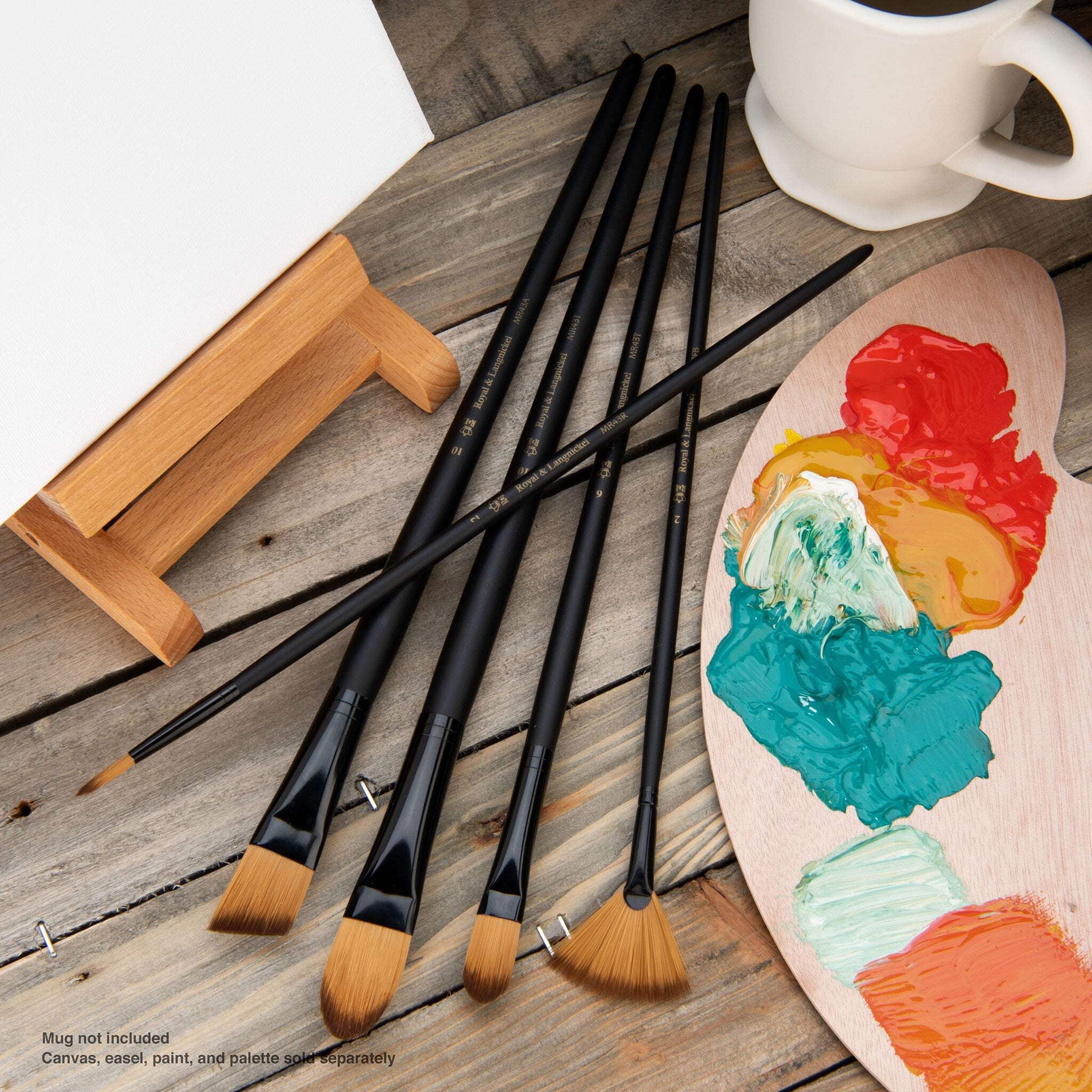 RSET-4307 | Essentials™ 5pc Gold Taklon Variety Brush Set 4307