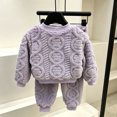 thumbnail image 6 of Girls' Clothing Sets 2 Piece Fuzzy Winter Warm Fleece Loose Flannel Cute Pullover Sweatshirt and Jogger Pant Pajamas Sweatsuit 5-14 Years, 6 of 6