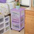 thumbnail image 4 of Sterilite 3 Drawer Cart Lilac, 4 of 4