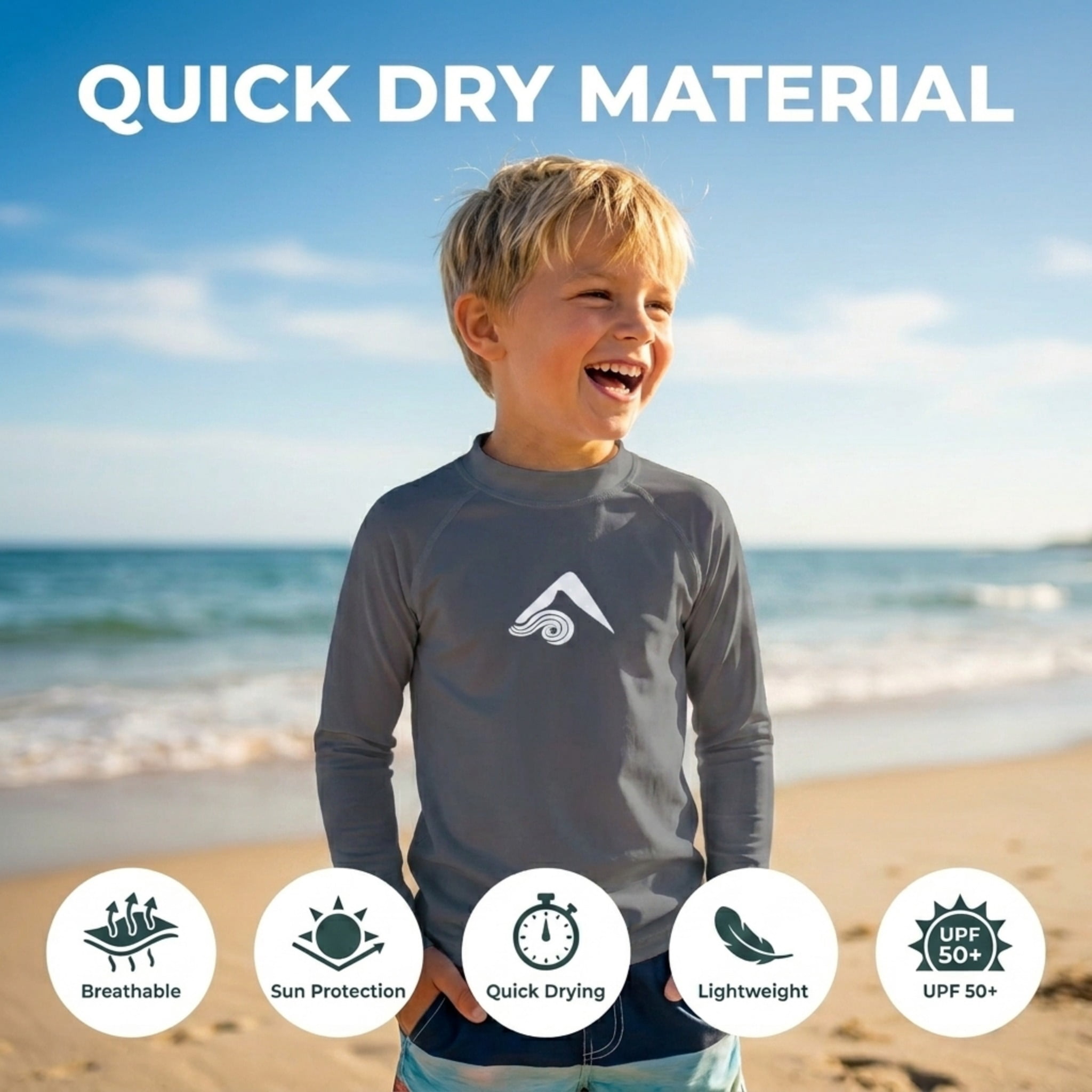 Kanu Surf Boys' Platinum Rashguard