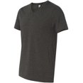 thumbnail image 2 of Bella Canvas Mens Jersey V-Neck Tee, XS, Dark Grey Heather, 2 of 5