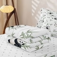thumbnail image 5 of Erosebridal Cartoon Cute Panda Zipper Full Size Comforter Sets with Fitted Sheet and 2 Pillowcases for Boys Girls, Green Letter P Zipper Bedding Set, Reversible, 4 Pieces, 5 of 7