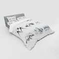 thumbnail image 2 of Ambesonne Mountain Bedding Set 4 Pcs, Snowy Peaks Doodle, Queen, Black White, 2 of 2