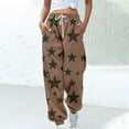 thumbnail image 2 of Sexlip Flannel Pajama Pants Women Star Print Fuzzy Fleece Sleep Bottoms Drawstring Comfy Lounge Pant with Pockets Sleepwear Brown XL, 2 of 5