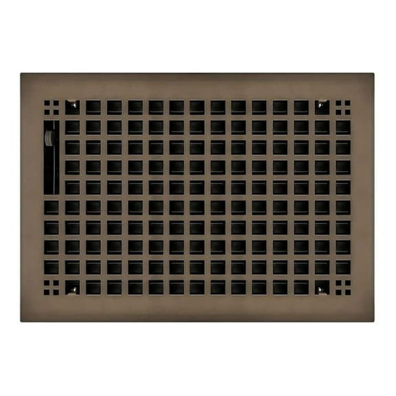 Oil Rubbed Bronze Plated Steel Rockwell Register for Floor/Wall Use - 8" x 10"