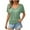 Mint Green, variant on DAFPZW Shirts for Women Dolman Short Sleeve V-Neck Tops Summer Business Tunic T-shirts with Side Shirring Loose Fit Shirts