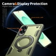 thumbnail image 5 of Dteck Magnetic for Samsung Galaxy S25 Edge Case with Kickstand, Shockproof TPU+PC Case Compatible with MagSafe Military Grade Ring Stand Heavy Duty Drop Rugged Cover for Galaxy S25 Edge,Olivegreen, 5 of 6