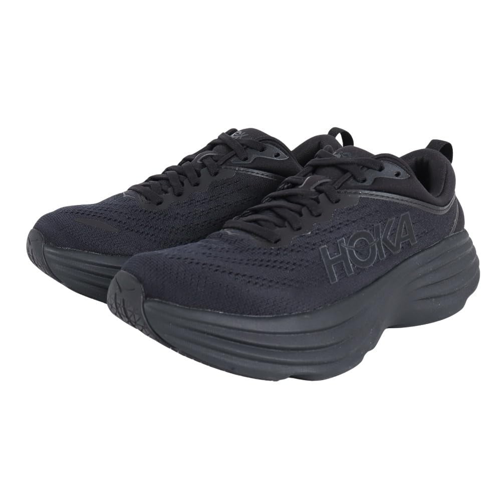 Pre-Owned Hoka Women's Bondi 8 Sneaker, Black/Black, 5