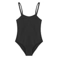 thumbnail image 5 of Haitryli Kids Girls Ballet Dance Gymnastics Leotard Adjustable Straps Camisole Undergarment Bodysuits Black 15-16, 5 of 7