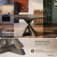 thumbnail image 6 of Finch Alfred Round Dining Table in Rustic Brown for Modern Farmhouse, 6 of 8