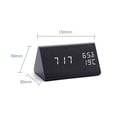 thumbnail image 5 of Digital Clock LED Wooden Alarm Clock Table Sound Control Electronic Clocks Desktop USB/AAA Powered  Home Table Decor, 5 of 5