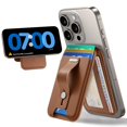thumbnail image 1 of Tarjetero MagSafe Wallet ESR 5 con soporte ajustable, color marrón, 1 of 9